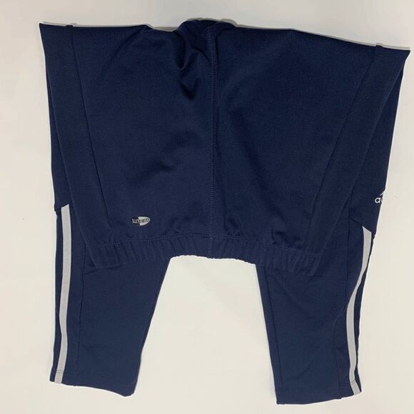 Adidas Womens Climalite Track Pants 3-Striped Tapered Pull-On Navy Size Medium - Picture 2 of 5